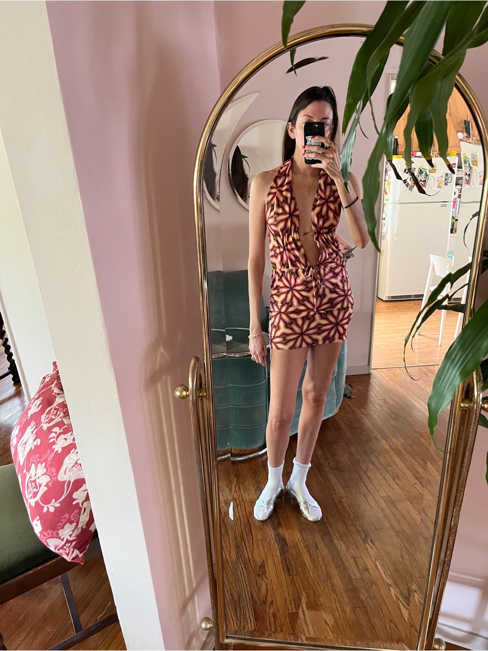Gimaguas Backless Halter Mini Dress